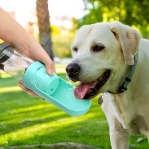 Best Portable Dog Water Bottle Bowl For Walking Hiking Travel Crate | On the go Puppy Doggy Dispenser Container With Attachment