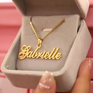 Personalized Name Necklace Custom pendant and chain for Women & Men