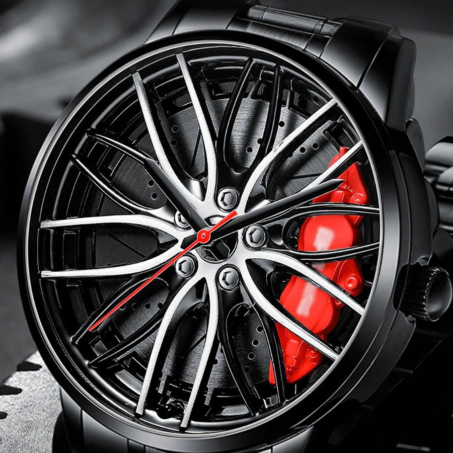 Super Luxury Sport Car Wheel Watch | Rim Hub Wheel Wristwatch for Men & Women - Image 2