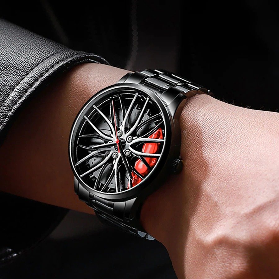 Super Luxury Sport Car Wheel Watch | Rim Hub Wheel Wristwatch for Men & Women