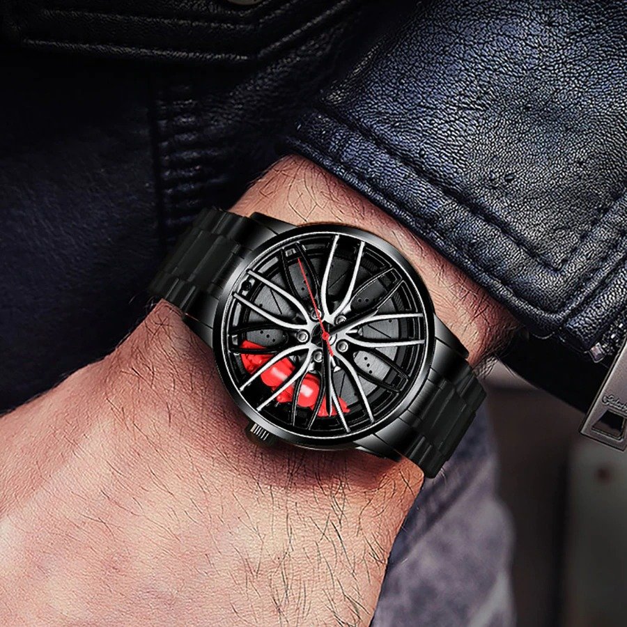 Super Luxury Sport Car Wheel Watch | Rim Hub Wheel Wristwatch for Men & Women - Image 3