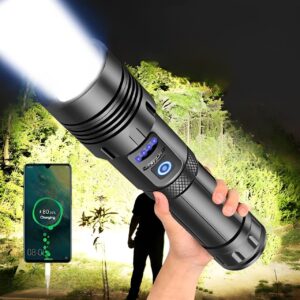 90000 High Lumens LED Rechargeable Tactical Laser Flashlight