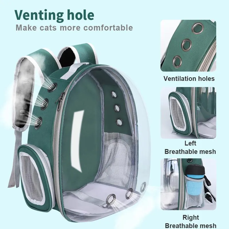 Cat Carrier Breathable Backpack Travel Space Capsule Cage - Image 2