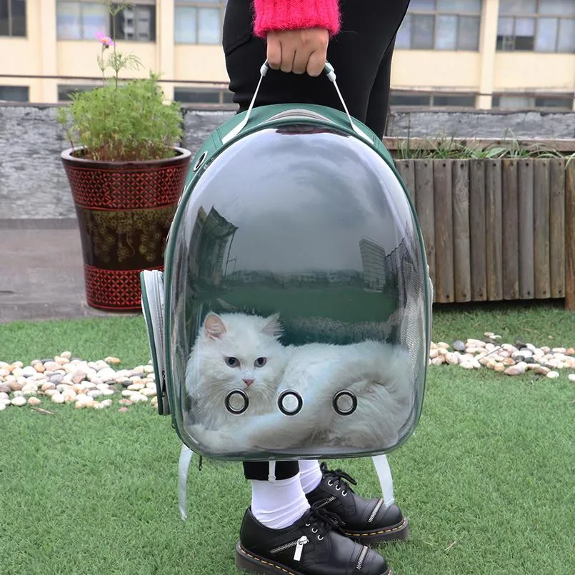 Cat Carrier Breathable Backpack Travel Space Capsule Cage - Image 3