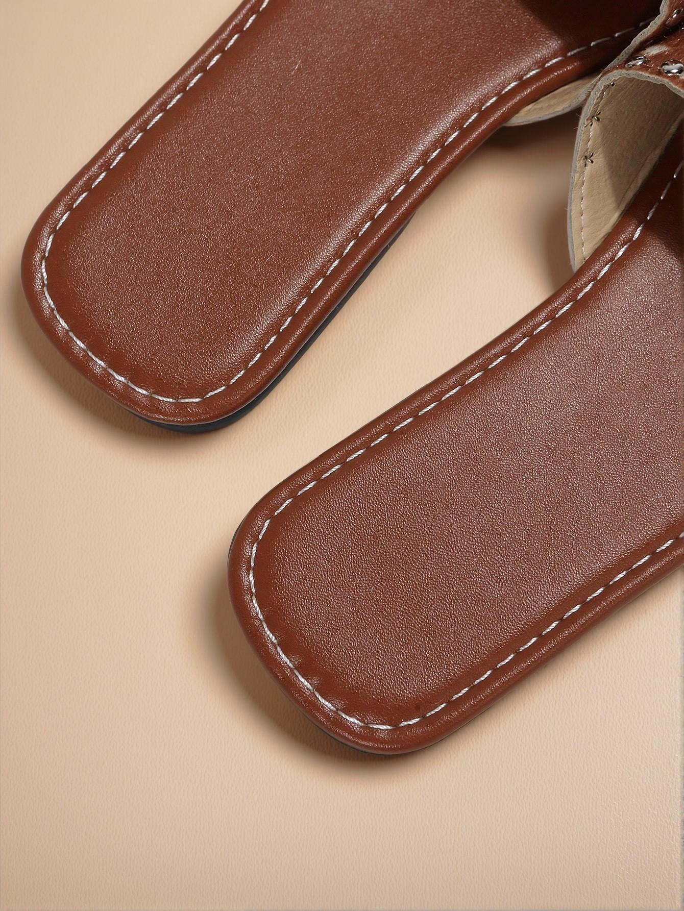 Elegant Multicolor Women Flat Sandals Featuring Stylish Cow Pattern with Studded Decor and Fashionable Velvet Design, Cute, Comfortable, Aesthetic, Classy, Trendy, Casual, Chic, Stylish, Luxury Sandals For Summer, Beach, Vacation And Spring - Image 3