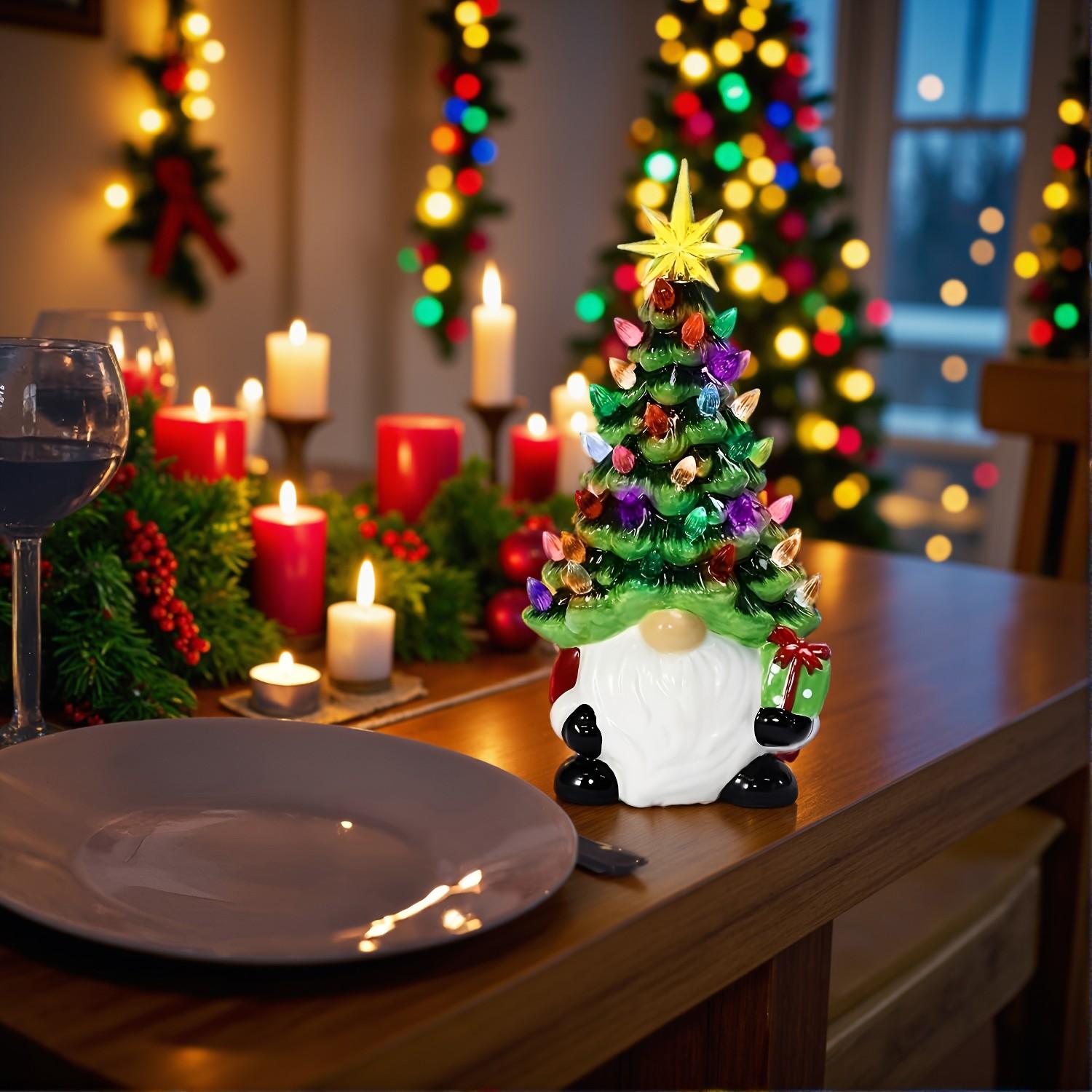 Charming Resin Gnome Christmas Tree – 46 Multicolor Lights, Battery-Operated, Indoor/Outdoor Holiday Decor - Image 5