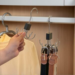 2 Pcs Rotating Bag Hanger – Wardrobe Bag Hanger, Multi-functional Coat And Hat Hanger