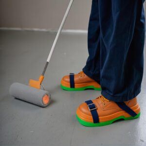 1 Pair Self-Leveling Spiked Shoes for Epoxy Floors