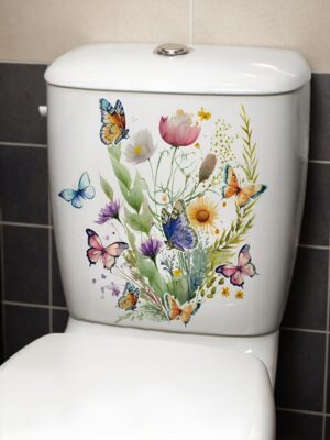 Self-Adhesive Pvc Bathroom Decor Toilet Lid Sticker – Odorless