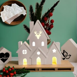 Silicone Mold For DIY Beads – Resin Castle House Wall Decor, Festive Home Tabletop Decor, Irregular Shape, Artisan Craft Gift