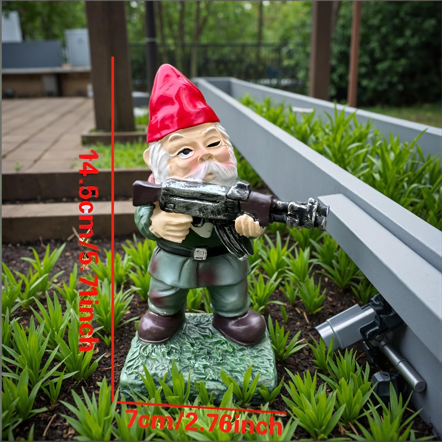 Tactical Team Garden Gnome Soldiers – Resin Military Gnome Figurines, Combat Garden Gnomes Statue, Cartoon Themed, Versatile Room Decor for Halloween, No Electricity Required - Image 3