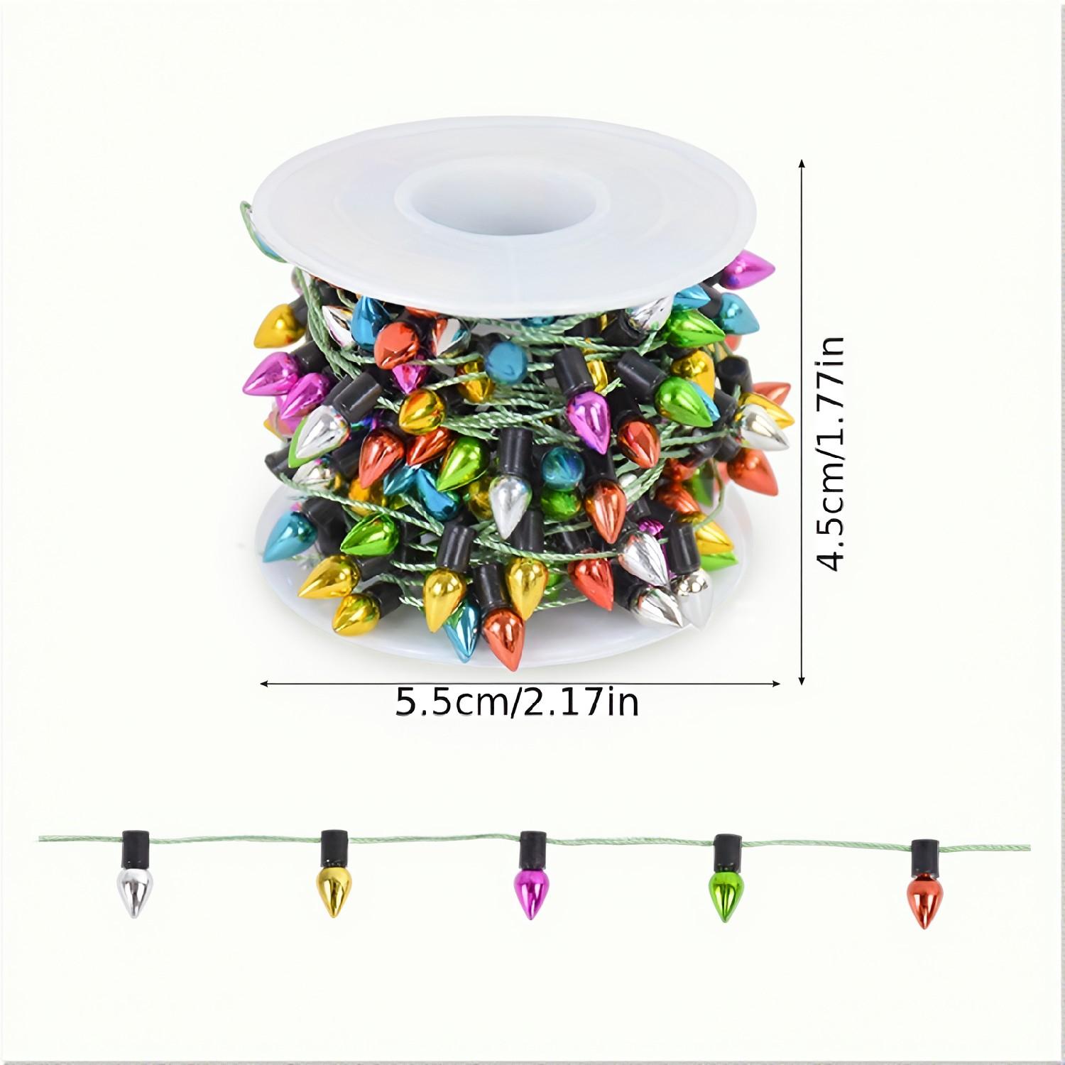 16.5 Ft Christmas Tree Garland String Decoration – Festive Miniature Plastic Light Bulb Ornaments, No-Electricity Required, DIY Multicolor Fairy Lights for Xmas, New Year Celebrations, Home Decor - Image 5