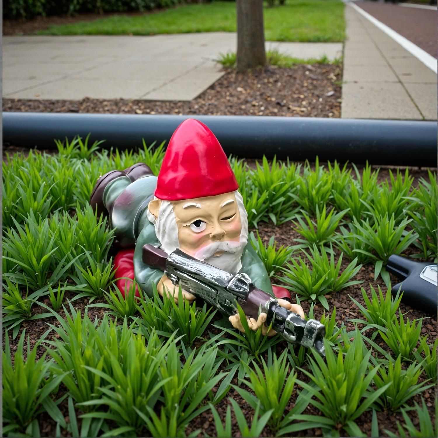 Tactical Team Garden Gnome Soldiers – Resin Military Gnome Figurines, Combat Garden Gnomes Statue, Cartoon Themed, Versatile Room Decor for Halloween, No Electricity Required - Image 5