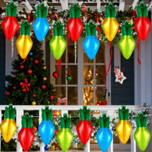 60 Christmas Balloon Lights – Multi-Color Holiday Party Decorations, Aluminum Foil Material, 2 Ribbons