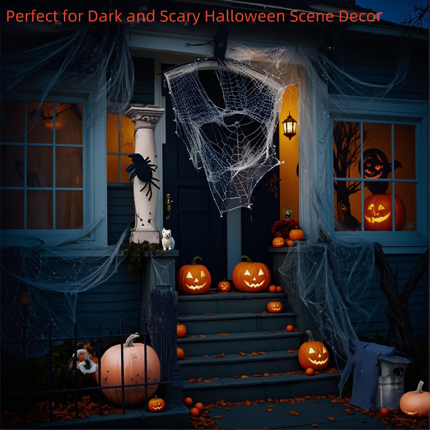 2 Pack Halloween Window Decorations - Scary Skull Silhouettes - Image 2