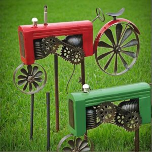 Rotatable Tractor Windmill Ornament – Metal Iron Art, Outdoor Garden, Yard Decoration