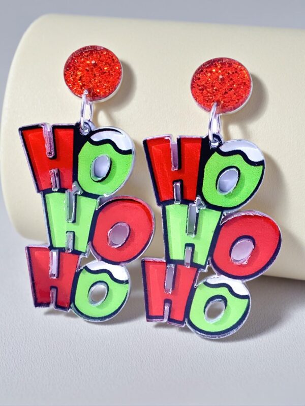 Cartoon Letter Shaped Earrings – Creative Design, Suitable For Daily Wear, Festive Party, Gift For Friends