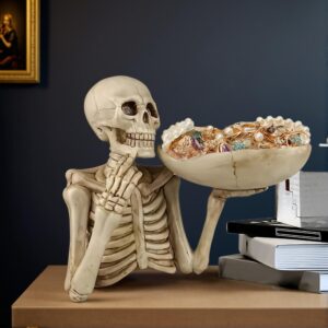 Resin Skull Tray Ornament Halloween Decoration