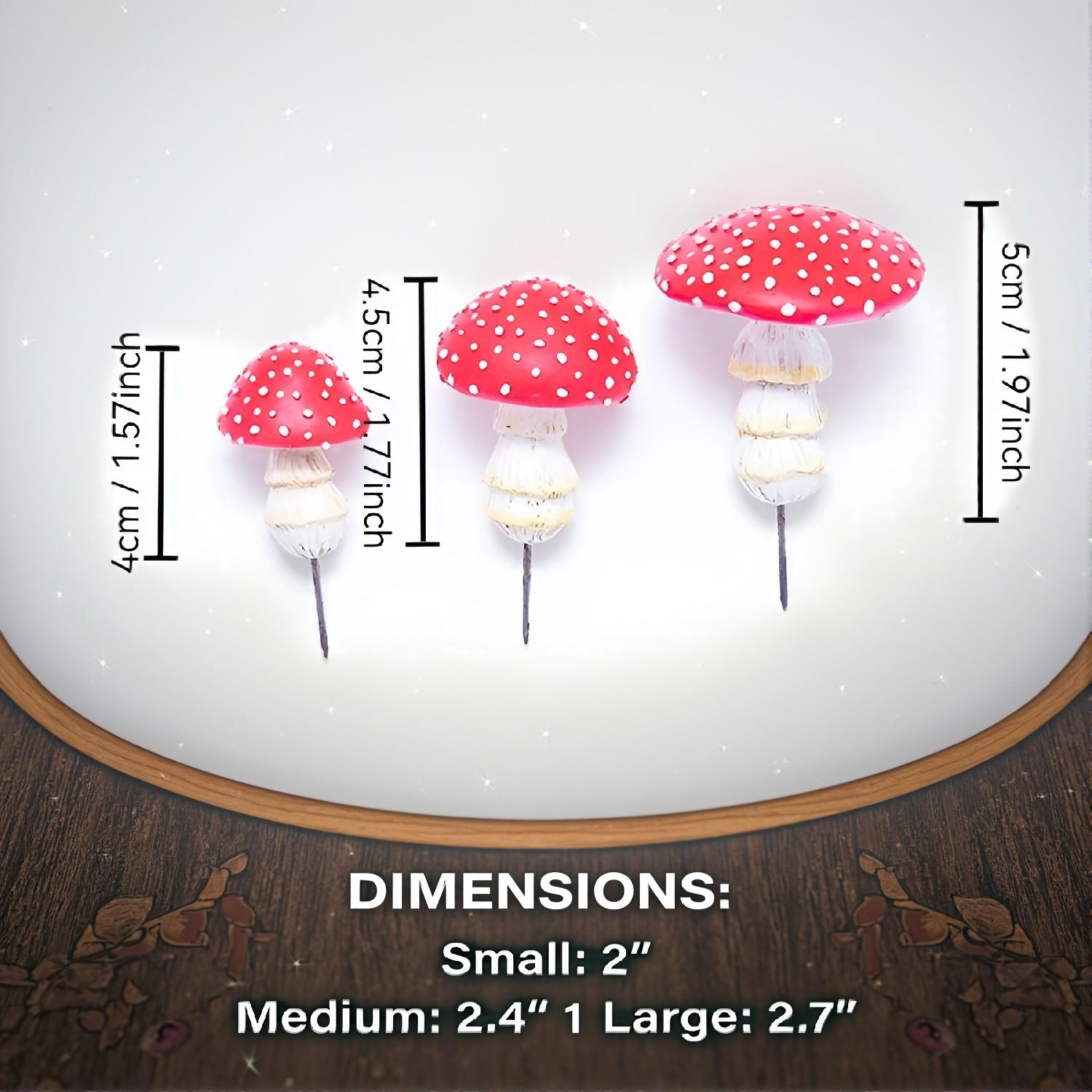 3 Pcs Luminous Mushroom Set – Resin Garden Potted Decor, Glow in the Dark Statues, Miniature Landscape Design - Image 5