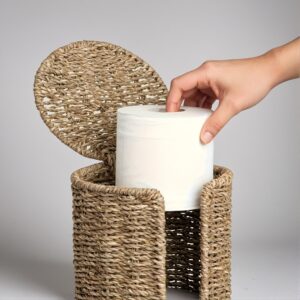 Independent 3-Roll Paper Storage – Vintage Woven Iron Vine Toilet Paper Holder, Fashionable Decorative Storage Rack, Easy Installation, Suitable for Bathrooms and Home Decoration