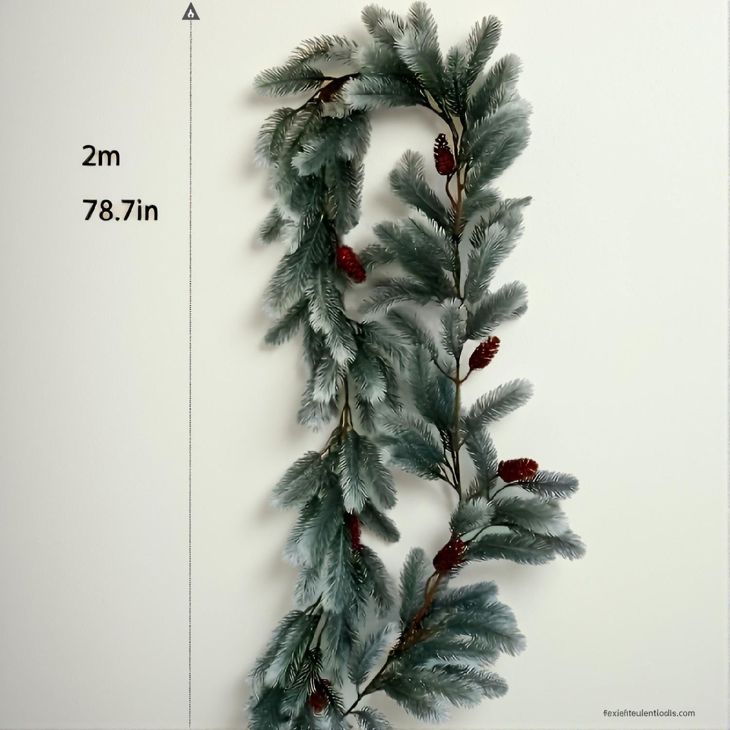 88.6" Luxury Christmas Garland – Elegant Indoor/Outdoor Holiday Decoration with Pine Cones and Golden Ornaments - Image 2