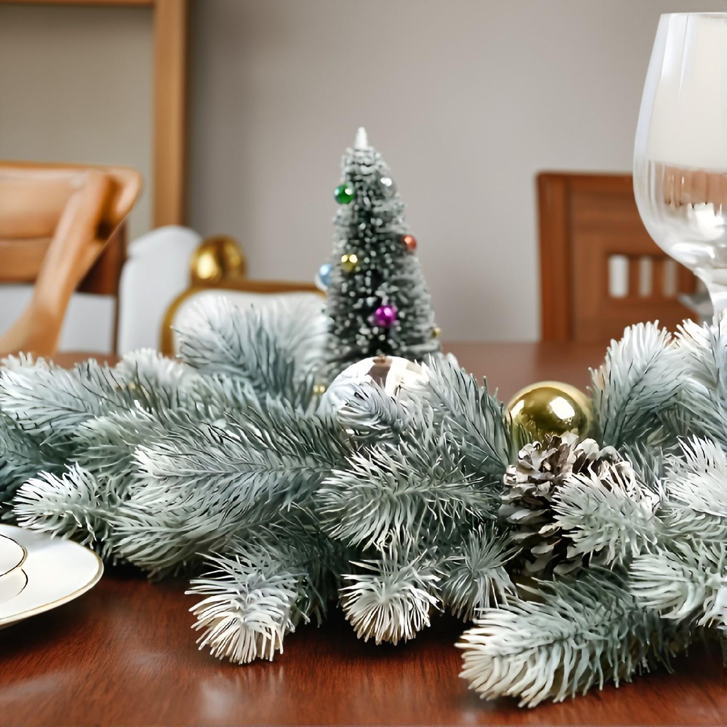 88.6" Luxury Christmas Garland – Elegant Indoor/Outdoor Holiday Decoration with Pine Cones and Golden Ornaments - Image 3