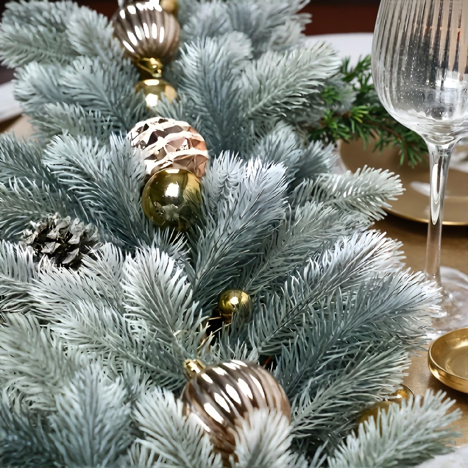 88.6" Luxury Christmas Garland – Elegant Indoor/Outdoor Holiday Decoration with Pine Cones and Golden Ornaments - Image 4