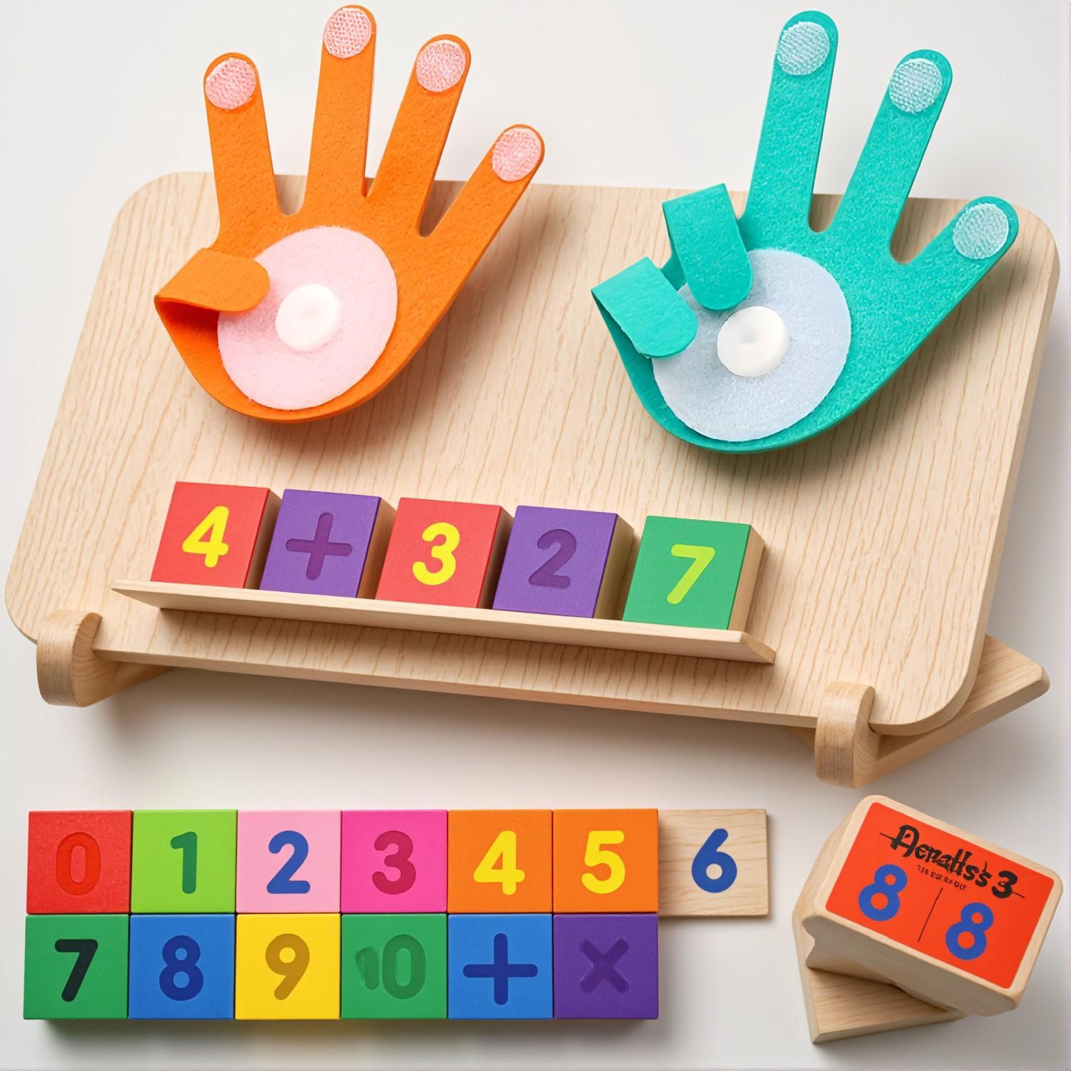Wood Arithmetic Learning Board – Interactive Math Toy with Number ...