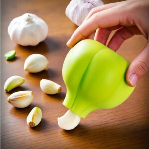Silicone Garlic Peeler – Silicone Garlic Shaped, Easy Convenient Quick Peel, BPA-Free, Ideal for Kitchen Dining, Outdoor BBQ