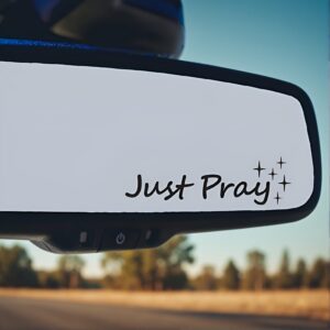 Inspirational Vinyl Car Decal – Religious Rearview Mirror Sticker, Durable Plastic Auto Accessory