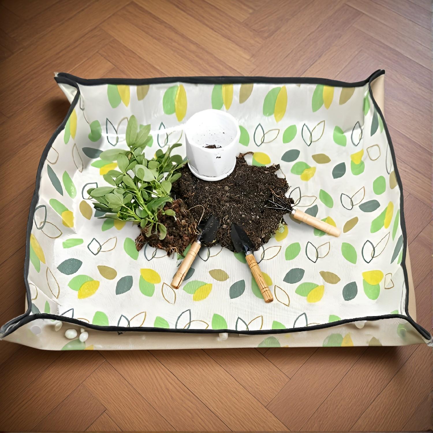 Potting Mat – Thick Waterproof Potting Mat For Indoor Plant Transplanting And Dirty Control, Foldable Indoor Succulent Potting Mat, Portable Gardening Mat, Home Gardening Waterproof Mat. - Image 2