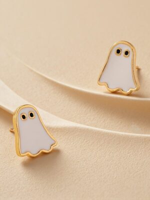 1 Pair Of Halloween Ghost Earrings – Fashionable, Simple, Niche Design, Cool