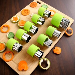 9 Pcs Stainless Steel Cookie & Vegetable Cutter Set – Perfect For Youngsters' Baking, Mini Pies & Fruit Garnishes
