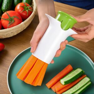 Versatile Manual Vegetable And Fruits Chopper – Perfect For Cucumbers, Carrots & More – Durable ABS Kitchen Gadget