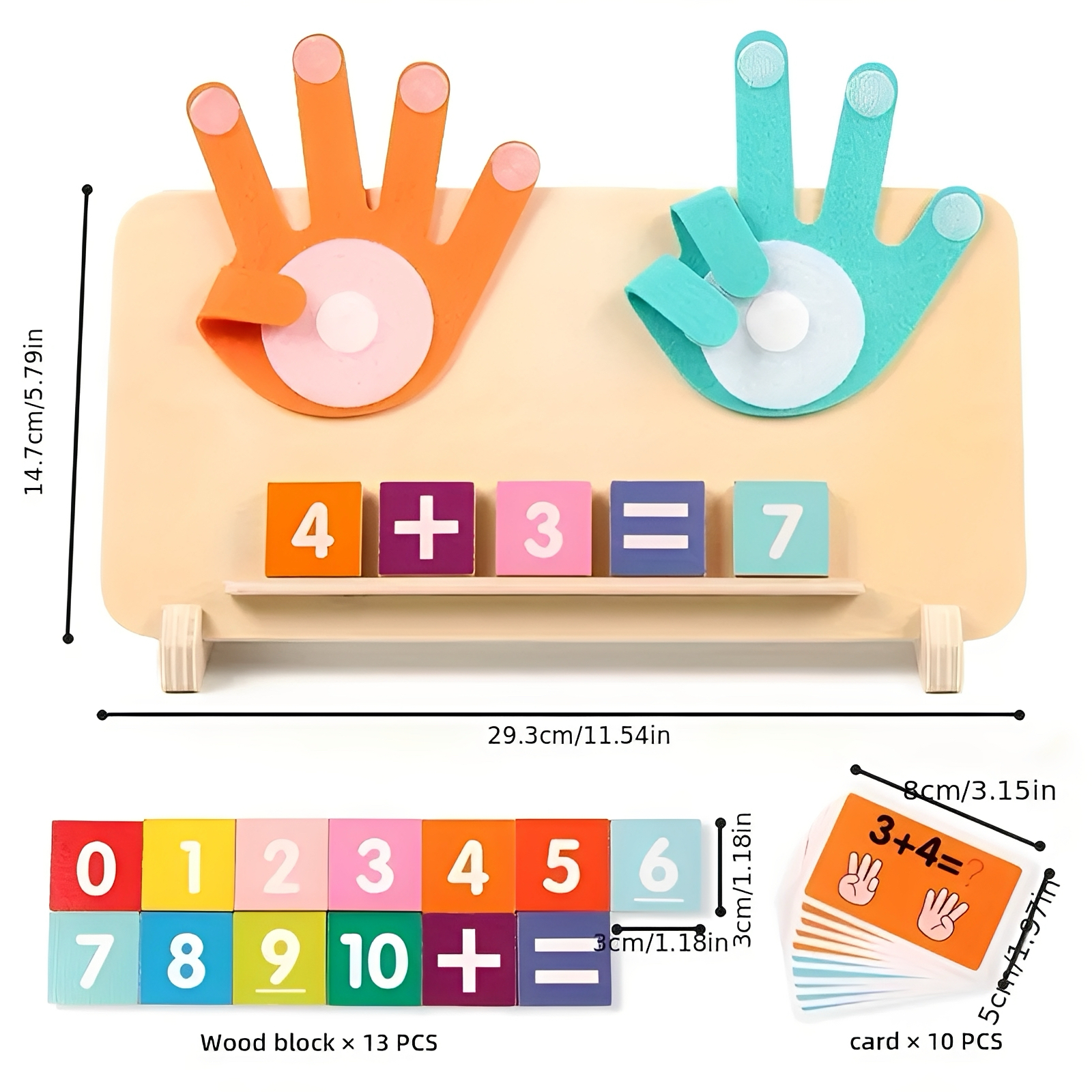 Wood Arithmetic Learning Board – Interactive Math Toy with Number ...