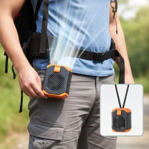 Waist-Hanging Small Fan – Outdoor Cooling With High Wind Power