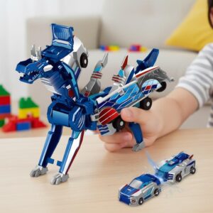 2-in-1 Transforming Race Car Dinosaur Automatic Transforming Toy – Best Gift For Kids