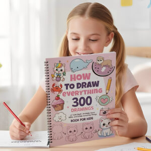 How to Draw Everything Drawing and Coloring Book - 300 Drawings Of Adorable Things Book For Kids – Animals, Food, Gifts, Amazing Items