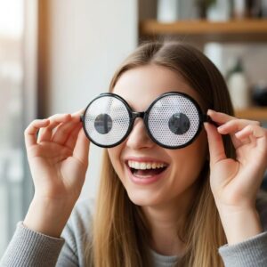 Funny Eyeball Rolling Glasses Cosplay – Halloween Novelty Costumes Accessories For Carnival Fancy Dress Christmas Party