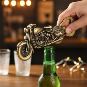 Golden Motorcycle Bottle Opener – Perfect Gift For Beer Lovers And Men