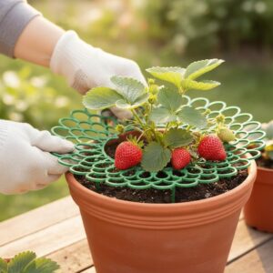 10 Pcs Durable Plastic Strawberry Plant Supports – 3 Legged Racks for Healthy Fruit Growth, Garden Essentials