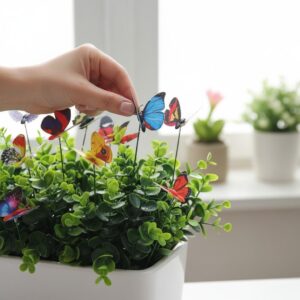 10 Pcs 3D Butterfly Stakes Decor – Colorful Butterfly Stakes For Garden Yard Planter, Outdoor Decoration, Patio Decor, Flower Pots Bonsai Decoration