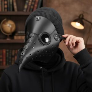 Plague Doctor Mask – Halloween Cosplay Party Prop Scary Gothic Bird Beak Mask for Bar Decor Horror Theme Party Supplies