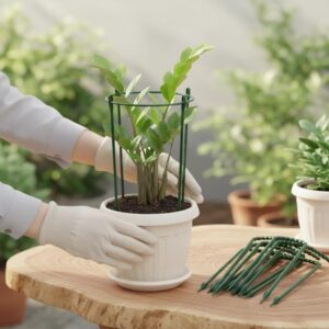 8 Pcs Plant Support Stakes – Durable Plastic Supports For Stronger Flowers And Greenhouses