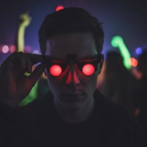 Halloween Horror Red Eye Glasses – Funny Personality Scary Horror Glasses Party Tricky Eyes Cosplay Prop Glow In The Dark